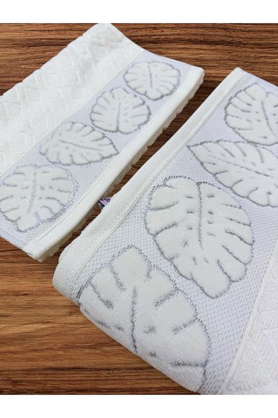 TUTUYA TEXTIL Καθημερινή βαμβακερή πετσέτα με μοτίβο με φύλλα Mother Daughter Dowry