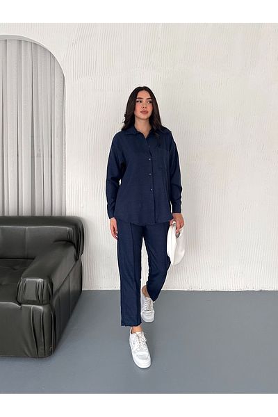 Kayaka triko Aerobin Linen Shirt Pants 2 Piece Top and Bottom Set