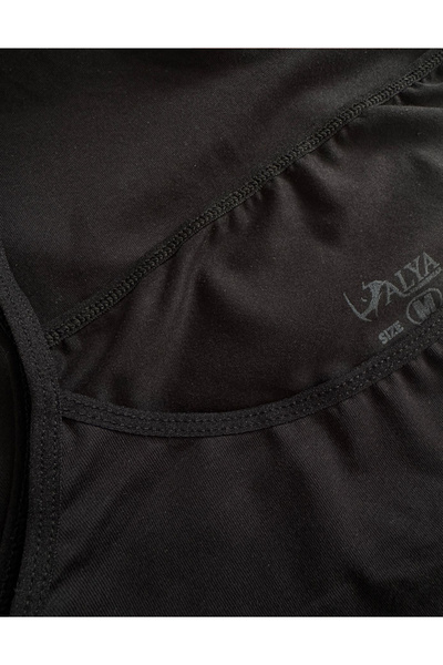 ALYA UNDERWEAR Women's Cotton Rope Strap Oval Neck Tank Top (3 Pieces, 3 Pieces Black)