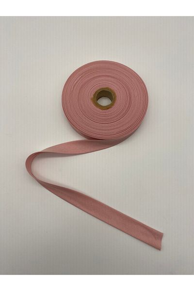 Ak Tuhafiye 100% βαμβάκι (Koton) Piping Powder Pink 25 μέτρα μήκος-2 cm πλάτος-Piping Piping No:64