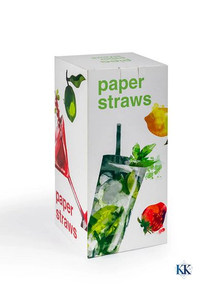 KENAN KAYA 250 Pieces Paper Straws 6mm X 197mm
