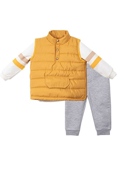 Necix's şişme yelekli erkek bebek üçlü takım