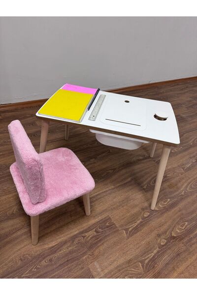 Toprak Atelier PARLA Çocuk Çocuk Masası Çalışma Ve Aktivite Masası-yaz-sil Yü...