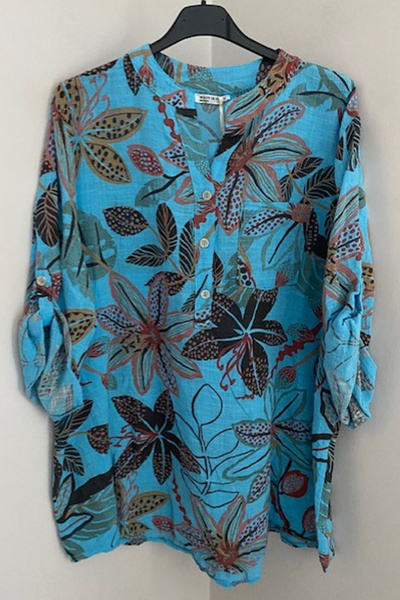 AYASOFYA OTANTIK Жіноча італійська блуза з турецьким візерунком, прикрашена т...