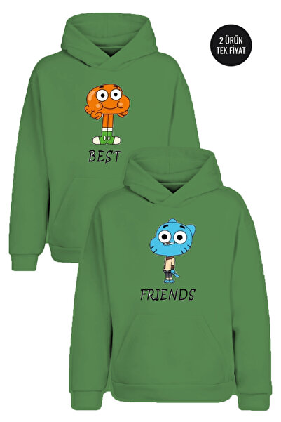 Reyondrop Hanorac alb pentru prieteni, set de 2 piese