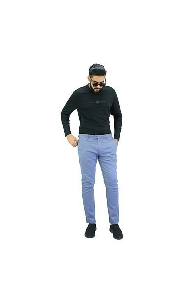 Giordano Men's Cotton Spandex Twill Low Rise Slim Fit Khakis