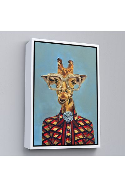 Harita Sepeti Pictură decorativă de perete Socialite Girafă cu cadru alb