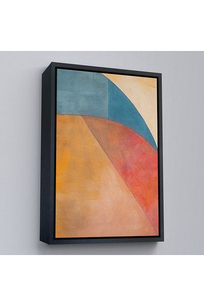 Harita Sepeti Pictură cu forme abstracte nordice moale cu cadru auriu