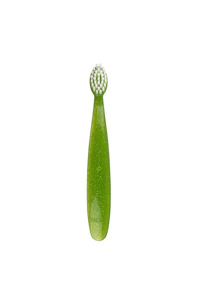 Radius Totz Toothbrush Extra Soft, BPA Free, ADA Accepted, for Kids 18+ Months - Green Sparkle, Pack of 1