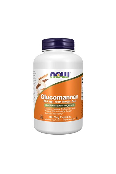 Now Foods Glucomannan 575 mg, Supports Regularity & Weight Management, 180 Veg Capsules