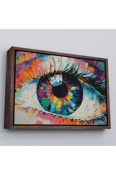 Harita Sepeti Pictură în ulei oficială abstractă conceptuală a ochiului cu cadru alb