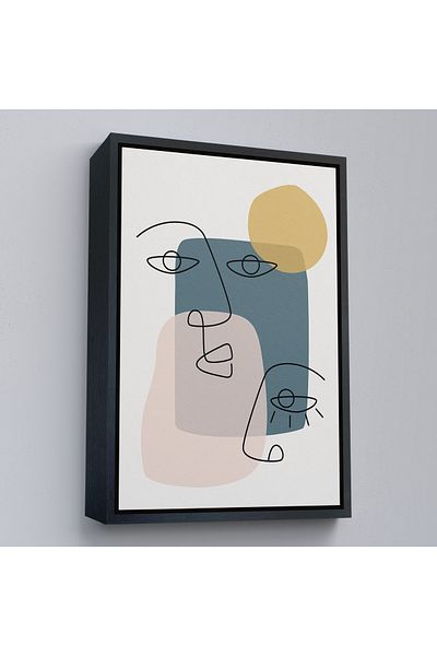 Harita Sepeti Pictură abstractă colorată pentru femei cu cadru auriu