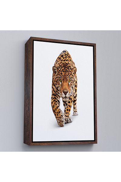 Harita Sepeti Pictură de leopard sălbatic cu cadru alb