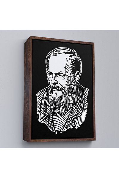 Harita Sepeti Fiodor Mihailovici Dostoievski Tablou Decorativ Pânză Cu Cadru Alb