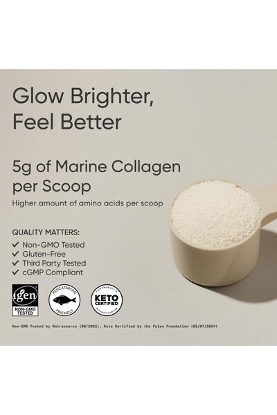 Sports Research Collagen Beauty Complex with Hyaluronic Acid, Vitamin C, Biotin | Pescatarian, Keto (30 Servings)