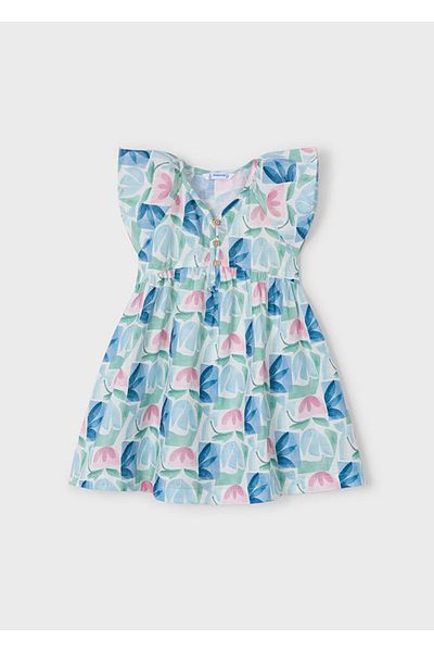 MAYORAL Flower Printed Girl's Dress_Mnvs3928
