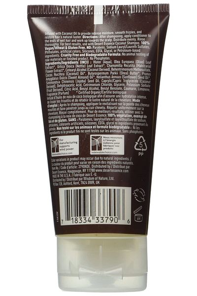 Desert Essence Coconut Conditioner - 1.5 Fl Oz - Nourishing for Dry Hair - Moisturizing - Paraben Free
