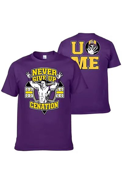 LEIVOR John Cena UC ME Never Give Up Βαμβακερό μπλουζάκι με στάμπα