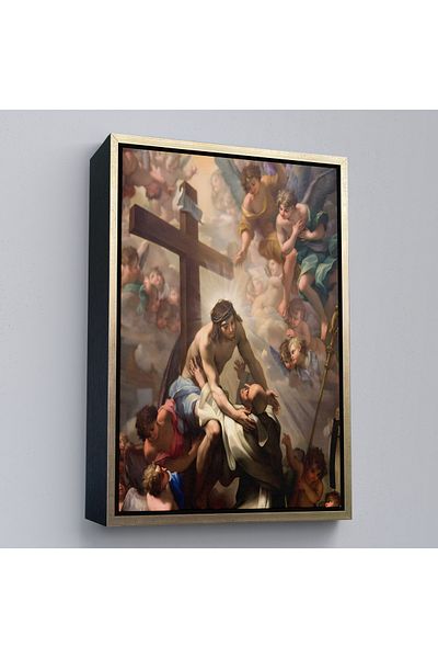Harita Sepeti Декоративно стенно изкуство с кафява рамка Agape Christian Gift