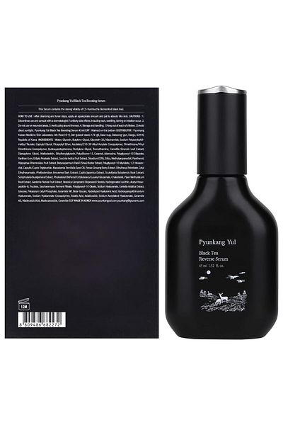 Pyunkang Yul PKY Pyunkang Yul Black Tea Serum for Anti-Aging, Fine Lines, Kombucha, Ginseng, 1.52 Fl. Oz