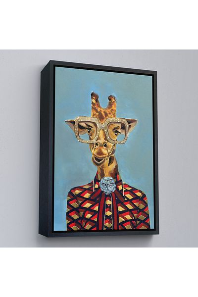 Harita Sepeti Pictură decorativă de perete Socialite Girafă cu cadru auriu