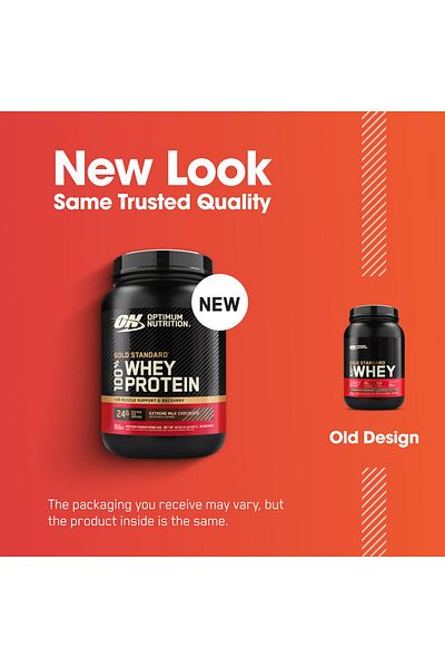 Optimum Nutrition Gold Standard Whey Protein, Extreme Milk Chocolate, 2 lb (Pack of 1)