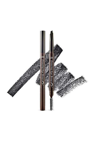 ETUDE Drawing Eye Brow #6 Black | Long Lasting Soft Textured Natural Look Pencil