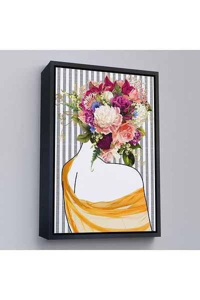Harita Sepeti Pictură abstractă colorată pentru femei cu cadru auriu
