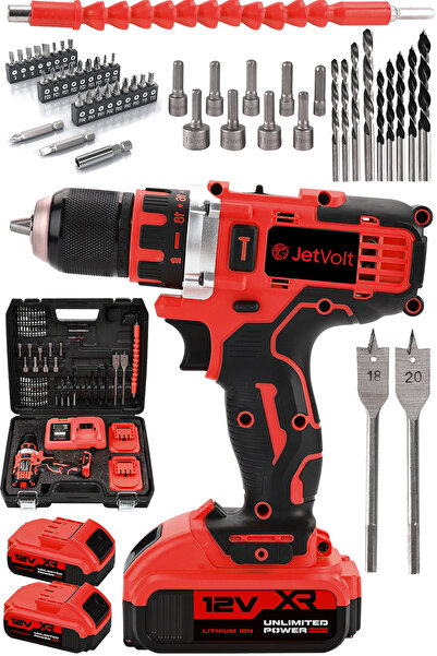 Genel Markalar 12v 2.0ah Şarjlı Matkap Metal Şanzıman Bakır Sargılı Çift Akül...