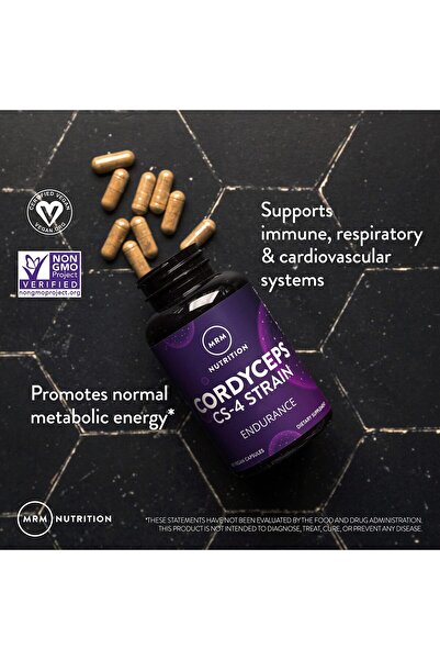 MRM Nutrition Cordyceps CS-4 | Endurance & Energy | Vegan Adaptogen Mushrooms | 60 Servings