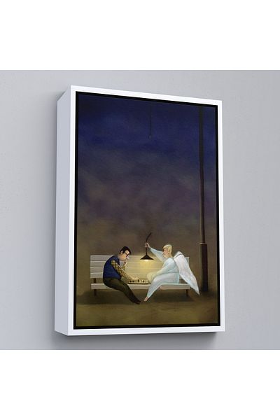 Harita Sepeti Îngerul cu ramă albă ajută oamenii buni Pictură decorativă