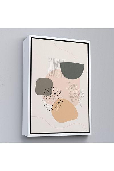 Harita Sepeti Pictură abstractă nordică cu cadru alb