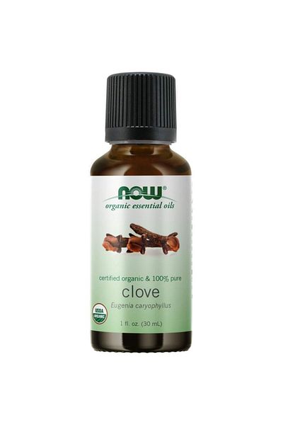 Now Foods Organic Clove Essential Oil, 100% Pure, Steam Distilled, Vegan, 1-Ounce, Child Resistant Cap