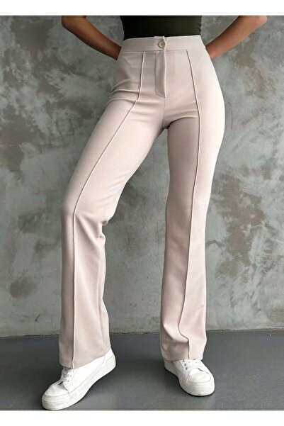 EGELİMODA Παντελόνι Lycra με μπροστινή ραφή με ελαστική μέση