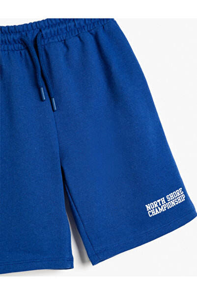 Koton Şort Beli Bağlamalı Cepli Baskı Detaylı