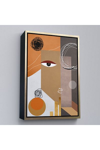 Harita Sepeti Pictură abstractă colorată pentru femei cu cadru auriu