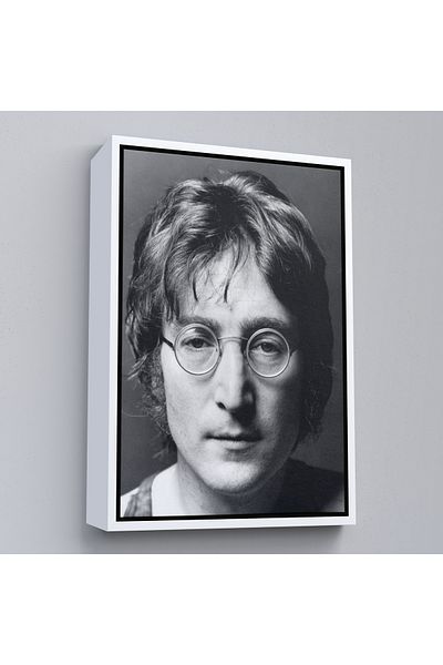 Harita Sepeti Tablou de perete pe pânză John Lennon cu cadru alb