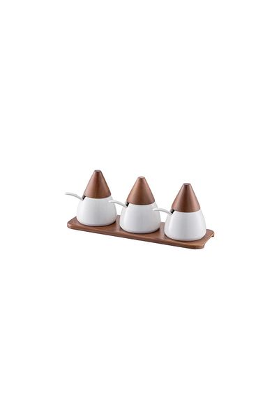 AKILLIELMA Emsan White 3-Piece Spice Set