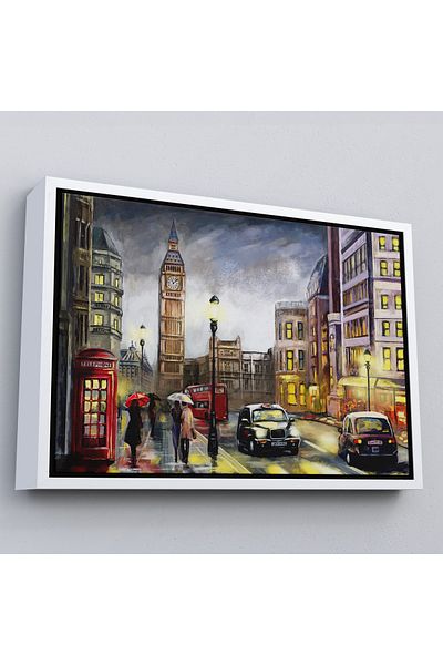Harita Sepeti Rama albă Anglia Londra Da Night Pictură în ulei Vedere Pictură decorativă