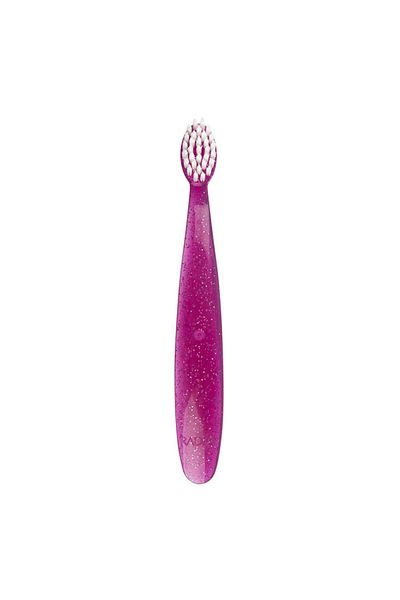 Radius Totz Toothbrush Extra Soft, BPA Free, ADA Accepted for Kids 18+ Months - Pink Sparkle (1 Pack)