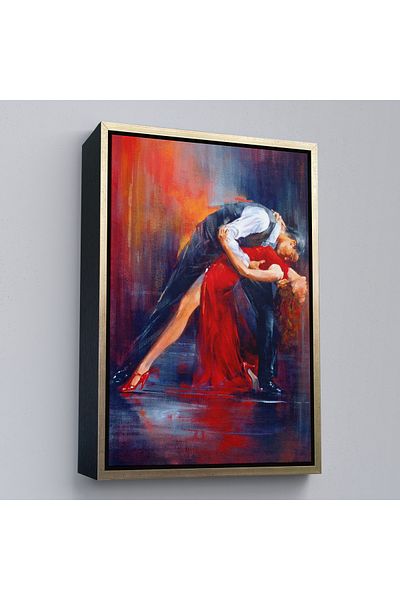 Harita Sepeti Διακοσμητικός πίνακας τοίχου Tangoing Couple με χρυσό πλαίσιο