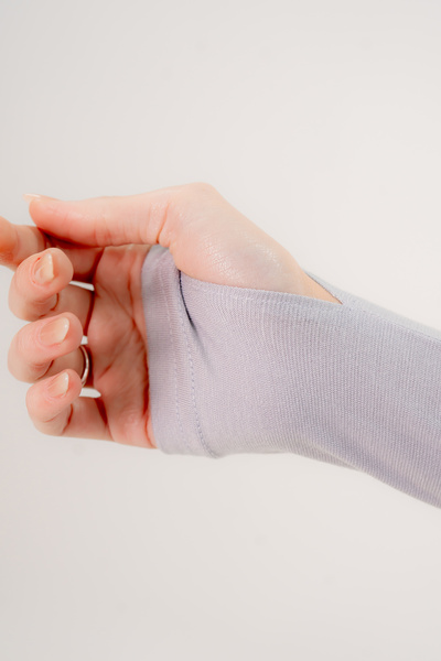 Şalcenneti.com Μανίκι σε γκρι χρώμα με δάχτυλα