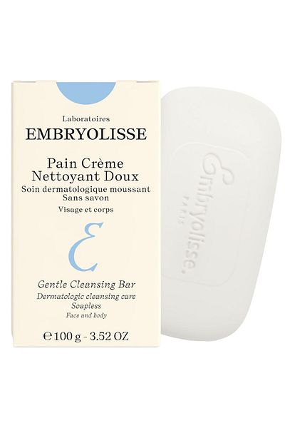 Embryolisse Gentle Cleansing Bar: Soap-Free Facial & Body Cleanser for Dry Skin, 3.53 oz.