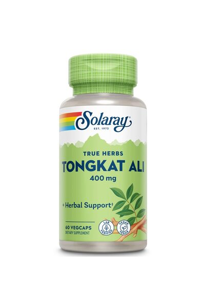 Solaray Tongkat Ali 400mg - Men's Health & Vitality Support - Vegan, Non-GMO, Lab Verified - 60 VegCaps