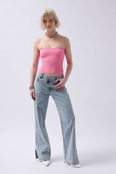 Kokosh moda Στράπλες υφή Crop