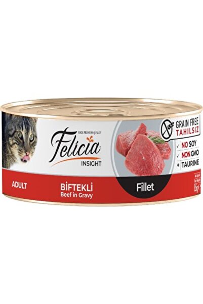 Felicia Tahılsız Biftekli Fileto Yaş Kedi Konservesi 85 gr