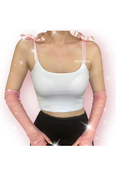 Serashine Bluză y2k coquette yenitrend cu detalii cu fundă