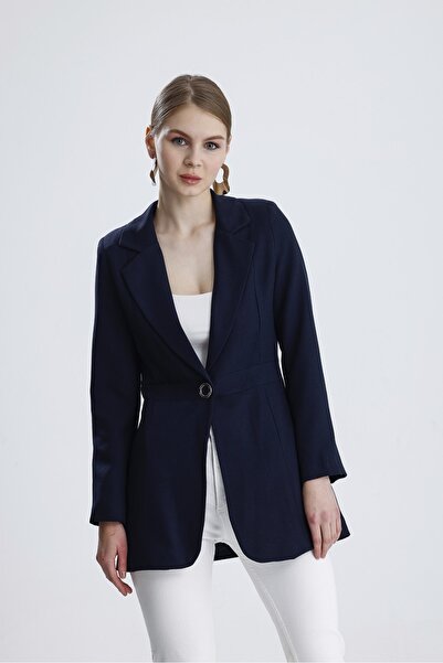 Fovere Women's Plated Snap Closure Stripe Detailed Jacket