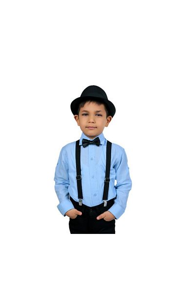 Dıgıl Kids Cămașă albastră pentru băiat 23 aprilie 29 octombrie 10 noiembrie 19 mai Haine de spectacol