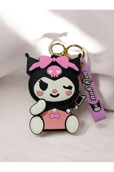 SHOPNEST Cute Kuromi Girl's Silicone Coin Purse, Silicone Keychain
